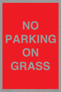 NO PARKING ON GRASS